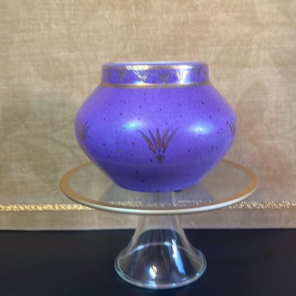 Vintage Art Deco Style Ecco Nova Medieval Monarch Porcelain Planter 4.75” Purple - Picture 2 of 8